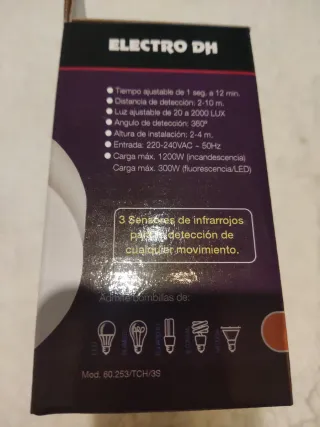 Detector Movimiento Infrarrojos Techo 3S