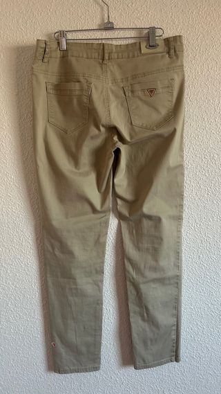 Pantalón largo mujer beige