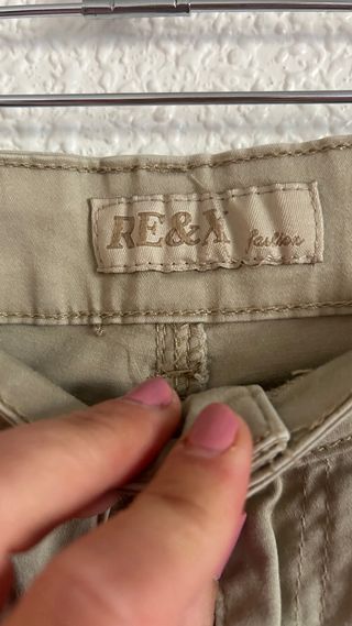 Pantalón largo mujer beige