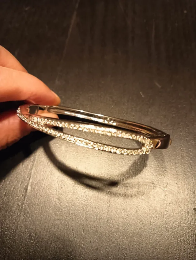 Pulsera Swarovski plateada con cristales