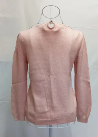 Jersey rosa con cuello Peter Pan