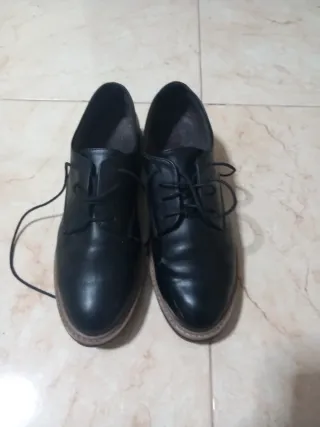 Zapatos piel de vestir negros mujer