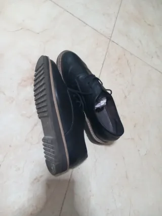 Zapatos piel de vestir negros mujer