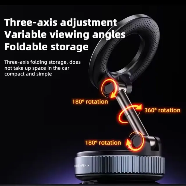 Soporte Coche Magnético 3 Ejes Plegable