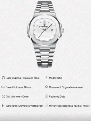 Reloj de pulsera plateado