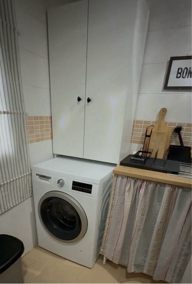 Armario para lavadora NYSJÖN blanco