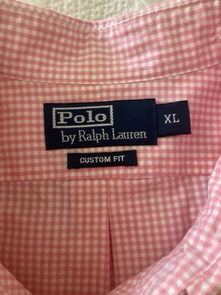 Camisa Polo Ralph Lauren cuadros rosa XL