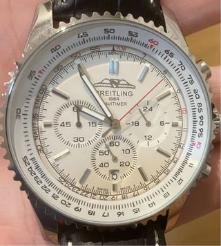 Reloj Breitling Cronógrafo Esfera Blanca