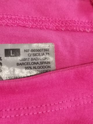 Camiseta rosa algodón gato bandana Talla L