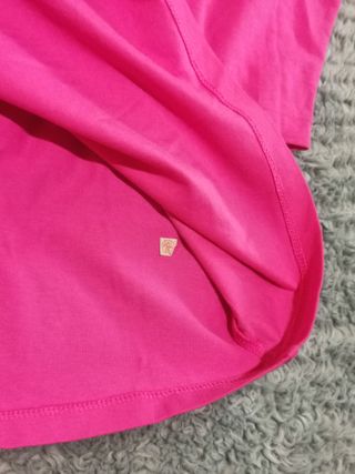 Camiseta rosa algodón gato bandana Talla L