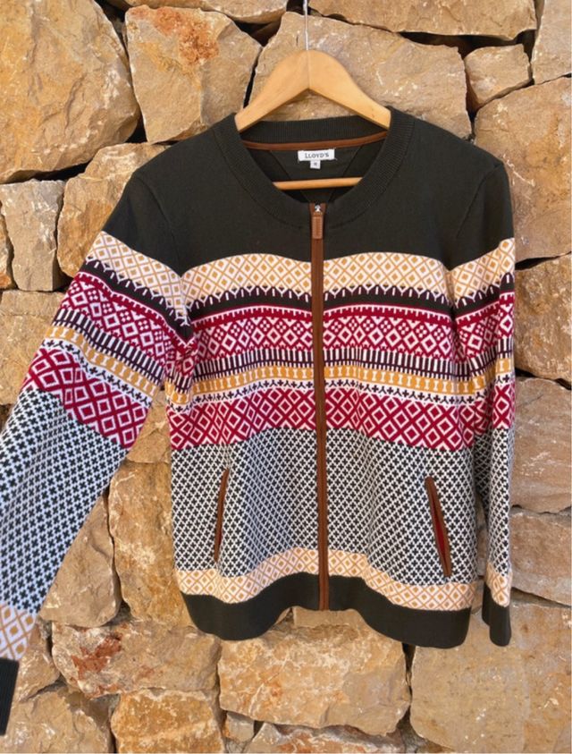 Cárdigan Llyods cremallera multicolor