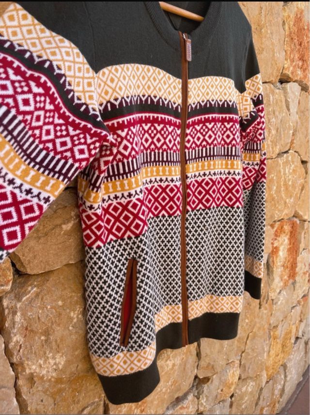 Cárdigan Llyods cremallera multicolor