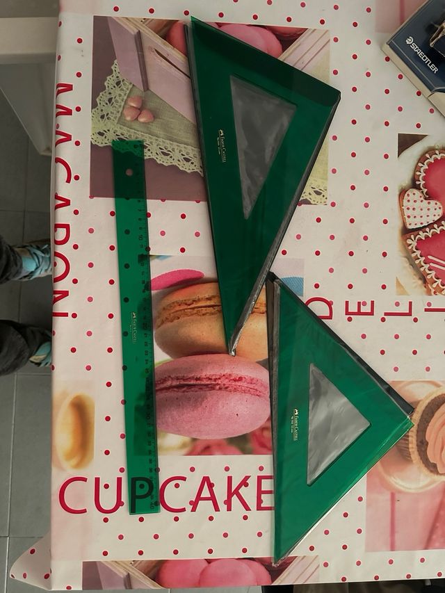 Regla Escuadra y Cartabón Faber Castell