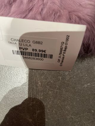 Chaleco de pelo rosa/morado