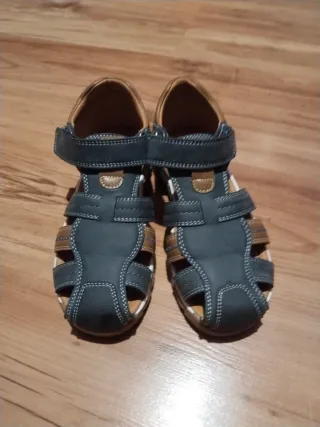 Sandali da cerimonia per bambini blu/marrone T34