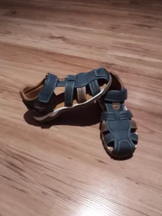 Sandali da cerimonia per bambini blu/marrone T34