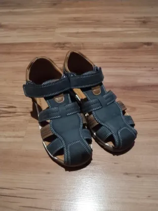 Sandali da cerimonia per bambini blu/marrone T34