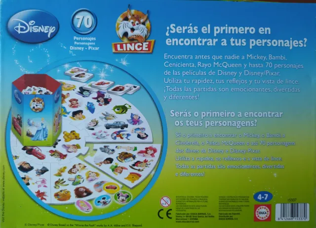 Juego Disney Lince Educa 70 Personajes