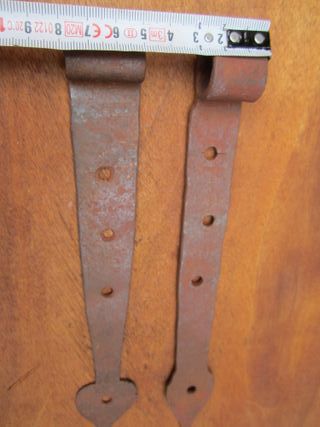 Bisagras antiguas de forja, lote 5 piezas.