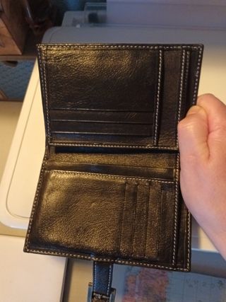 Cartera de piel con estampado animal