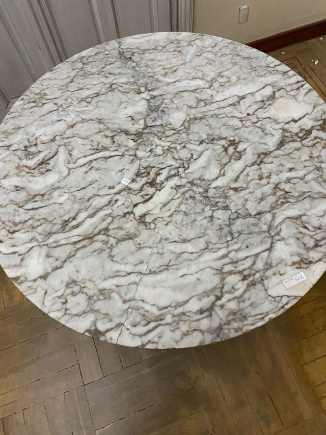 Chollo Mesa auxiliar redonda mármol