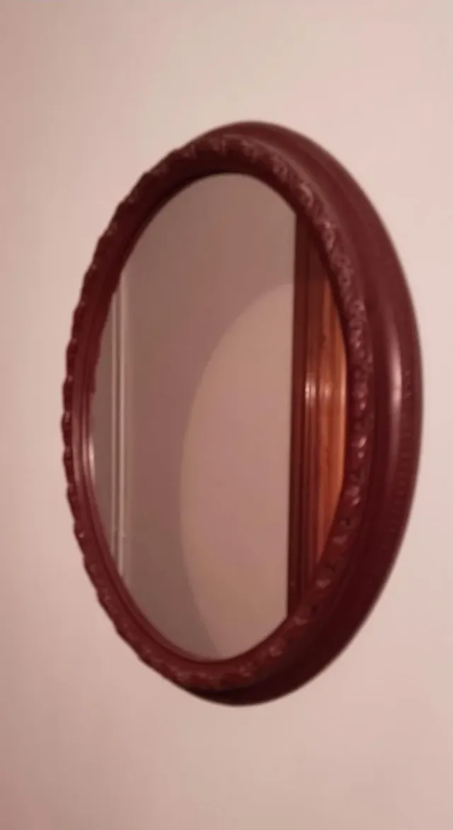 Espejo redondo decorativo madera