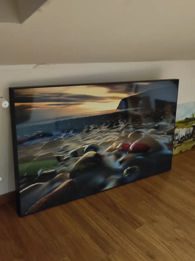 Cuadro Playa Rocas Atardecer