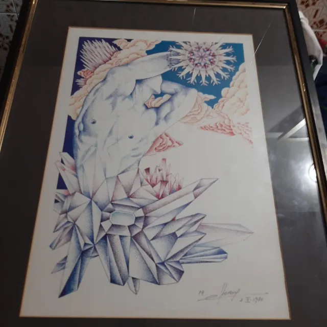 Cuadro abstracto surrealistafirmado eduard Llorens