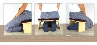 Panca per meditazione con cuscino