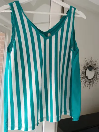 Camiseta sin mangas de rayas