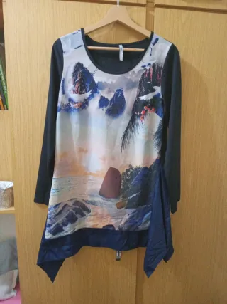 Blusa CO2 manga larga multicolor Talla M