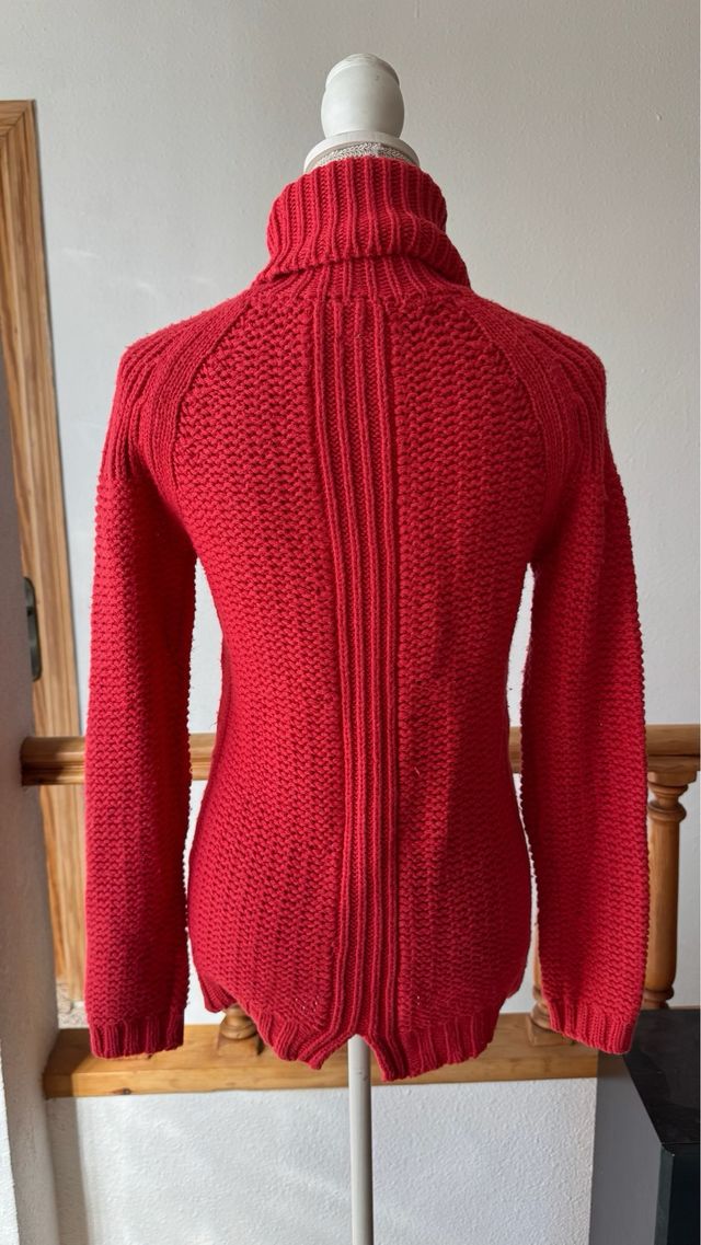 Jersey cuello alto rojo/fucsia - talla S