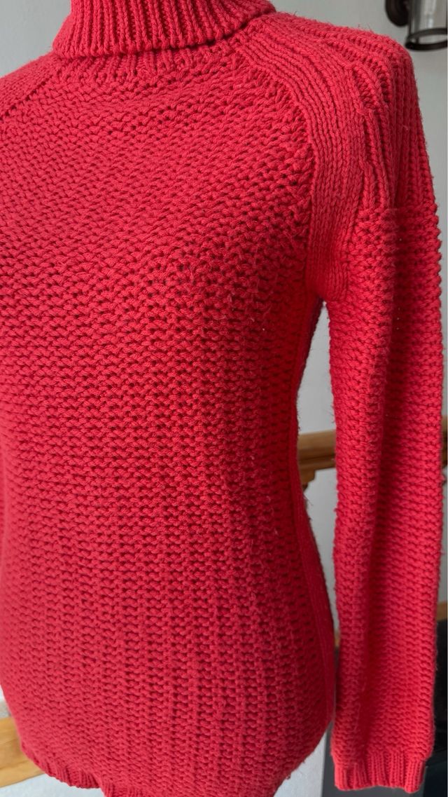 Jersey cuello alto rojo/fucsia - talla S