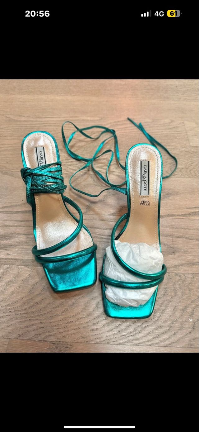 Sandali vera pelle tacco alto