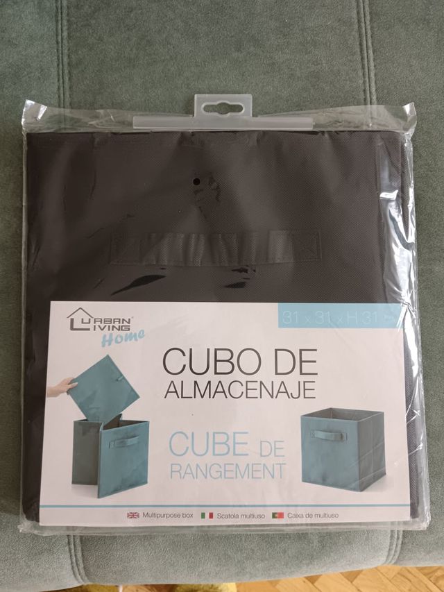 Cubo de almacenaje Urban Living Home negro