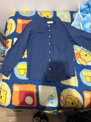 Camisa azul manga larga