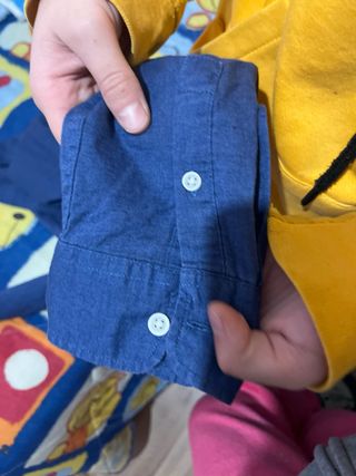 Camisa azul manga larga