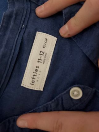 Camisa azul manga larga