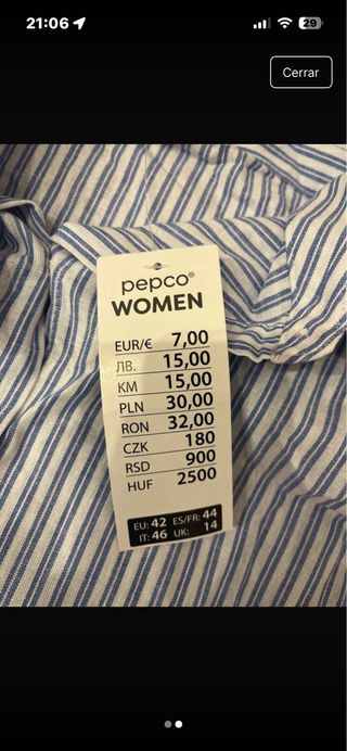 Camisa de rayas azul y blanco