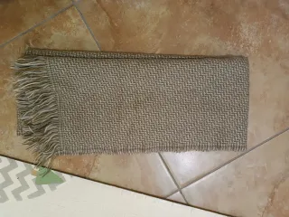 Sciarpa unisex acrilico beige/marrone