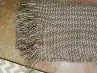 Sciarpa unisex acrilico beige/marrone