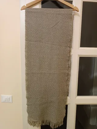 Sciarpa unisex acrilico beige/marrone