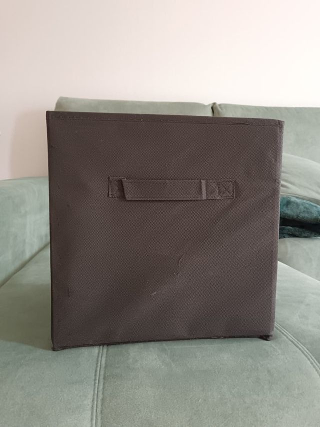 Cesto de tela para almacenaje negro