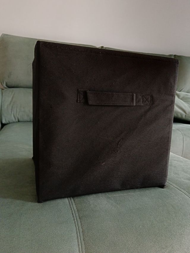 Cesto de tela para almacenaje negro