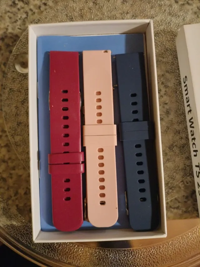 Pulseiras de Smartwatch (3un) Rosa, vinho e azul