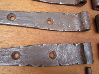 Bisagras antiguas de hierro forjado, 8 piezas.