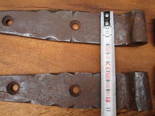 Bisagras antiguas de hierro forjado, 8 piezas.