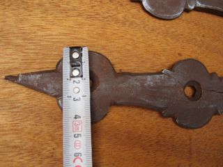 Bisagras antiguas de hierro forjado, 8 piezas.