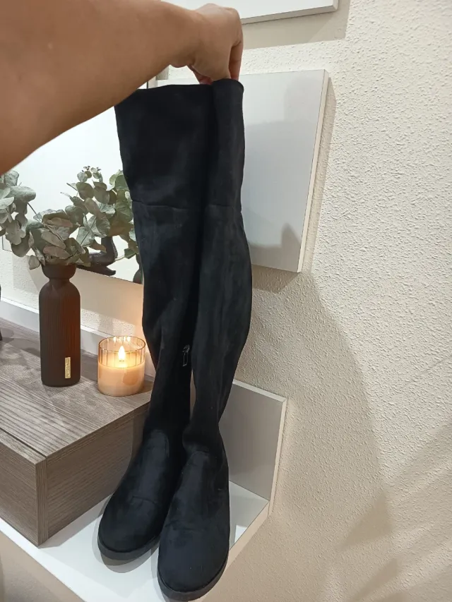 Botas mosqueteras negras talla 36