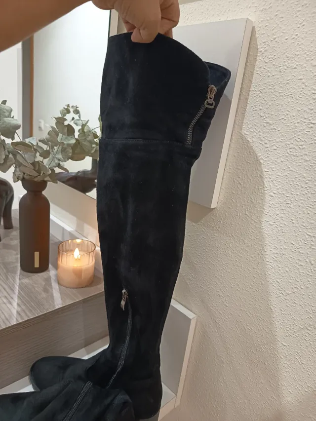 Botas mosqueteras negras talla 36